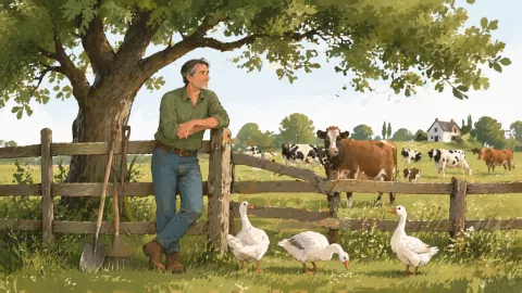 Ferme du Grand Chêne au fond du Lac